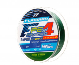 Шнур Flagman PE Hybrid F4 135м MossGreen 0,08мм 3,6кг 8lb