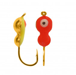 Мормышка вольфрамовая Lumicom Муравей окун./фосф. глаз Ф3 золото AuP